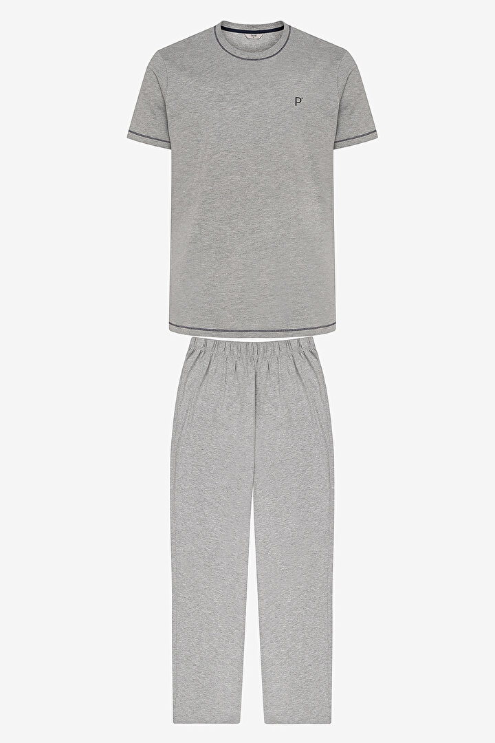 Basic Pant Grey PJ Set - 1