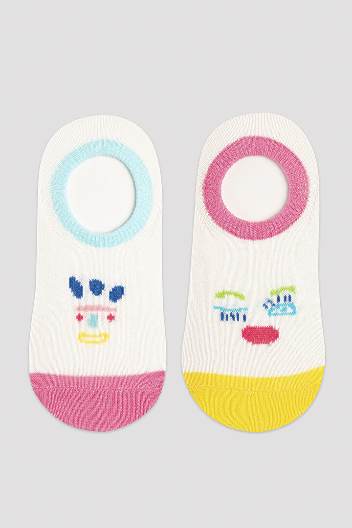 Girls Smiley Mode 2in1 Footsies - 1
