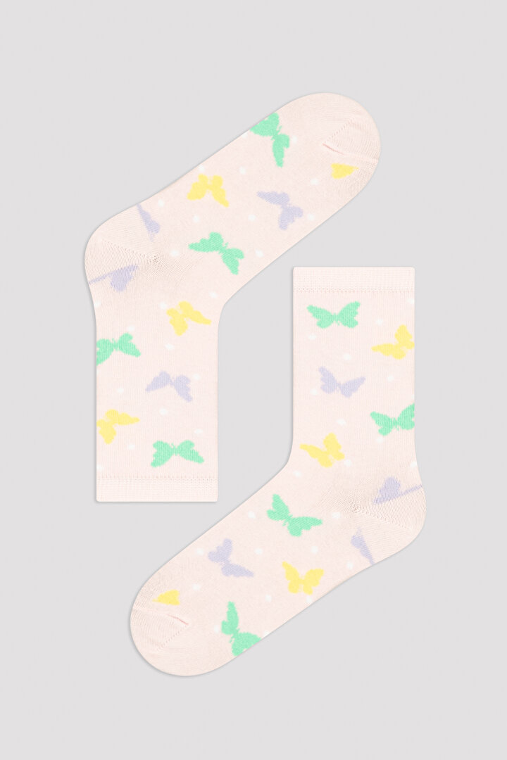 Kız Çocuk Butterfly 3Lü Soket Çorap - 2