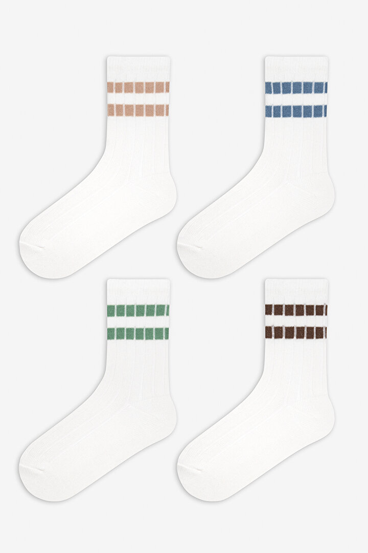 Boys Old Line 4in1 Rib Socket Socks - 1