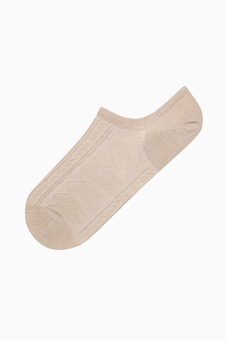 Jacquard Soil Beige 3in1 Sneaker Socks - 2