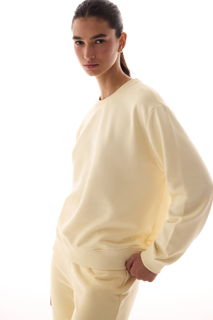 Ekru Oversize Active Sweatshirt - 2