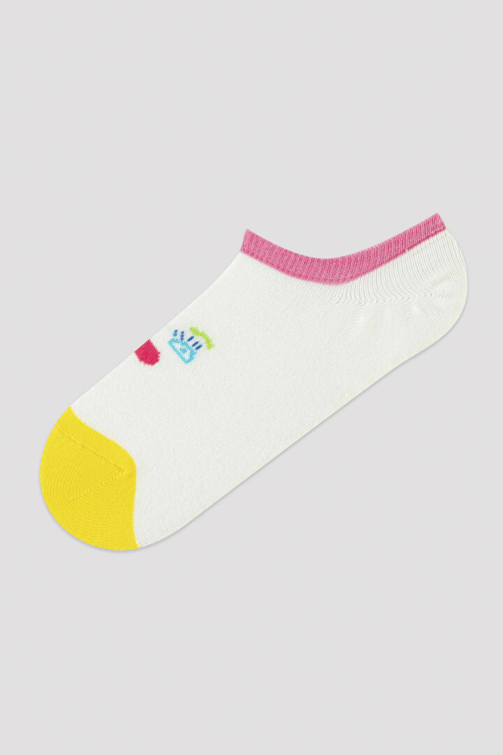 Çok Renkli Desenli Sneaker Çorabı - 2