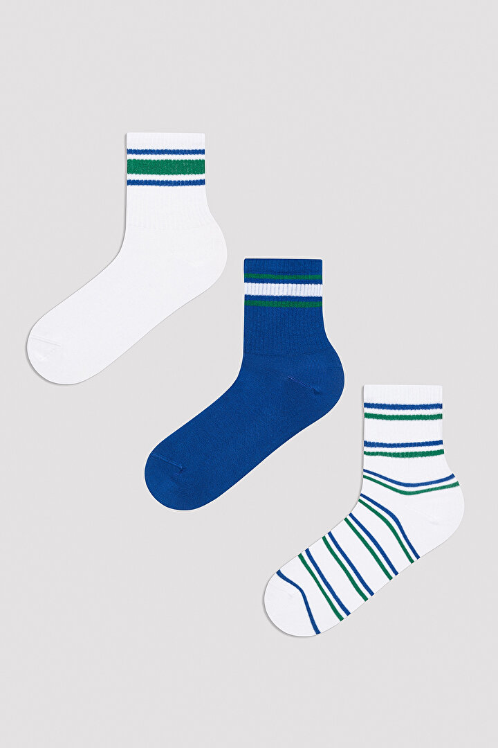 Boys Striped 3in1 Socket Socks - 1