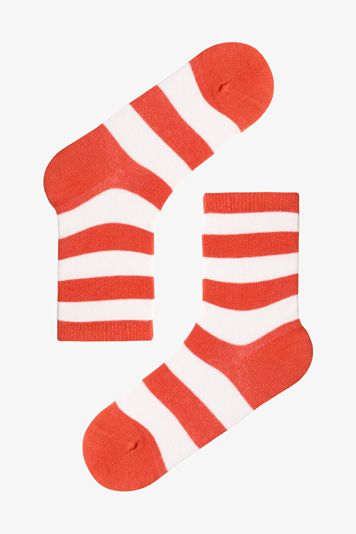 Çok Renkli Erkek Çocuk Relax Stripes 4lü Soket Çorap - 2