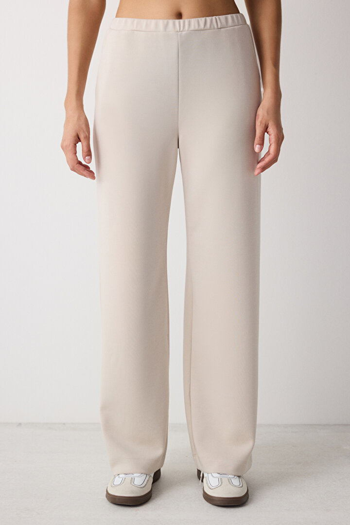 Silky Feel Loose Grey Pants - 2