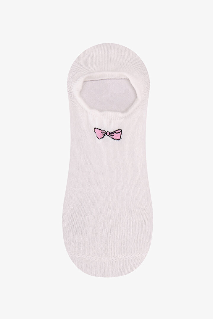 Beyaz Gri Pembe Tiny Bear 3 Çift Sneaker Çorap - 2