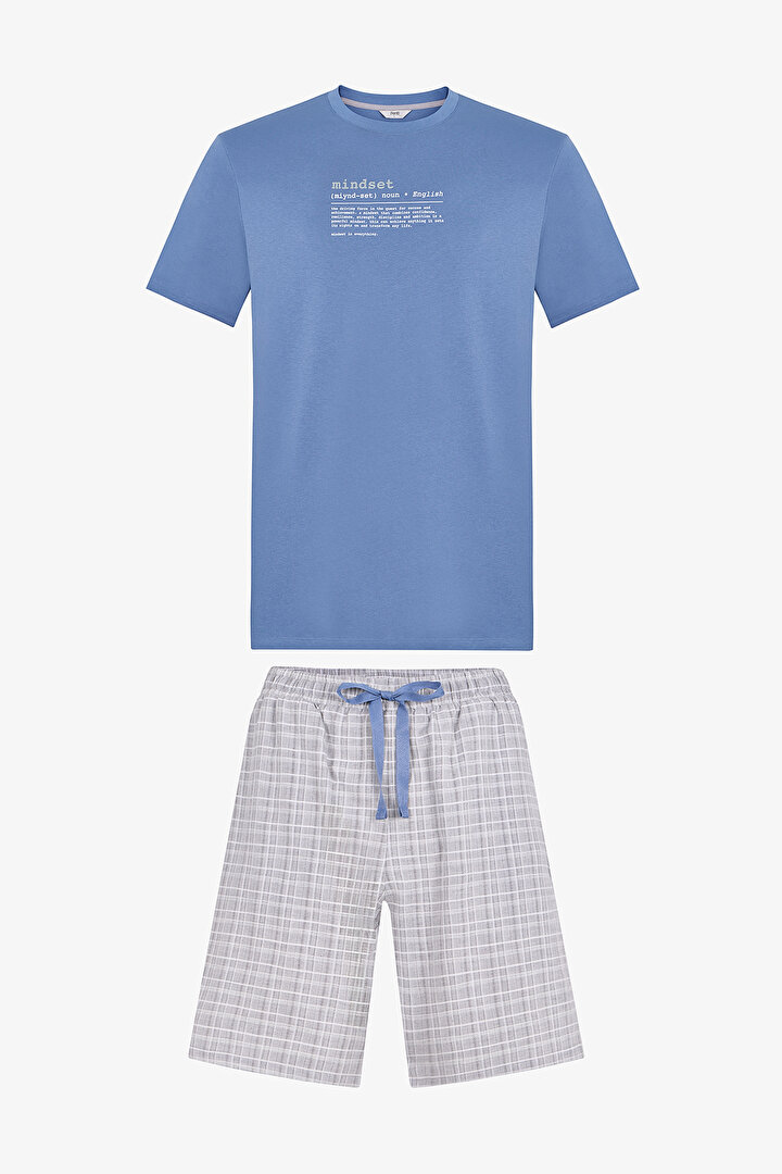 Erkek Renkli Mindful Tide Pijama Takımı - 1