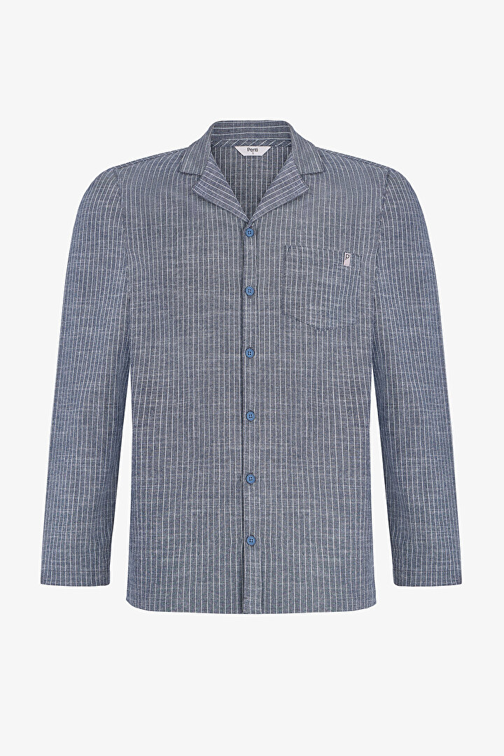 Man Colorful Oat Check Pajama Set - 2