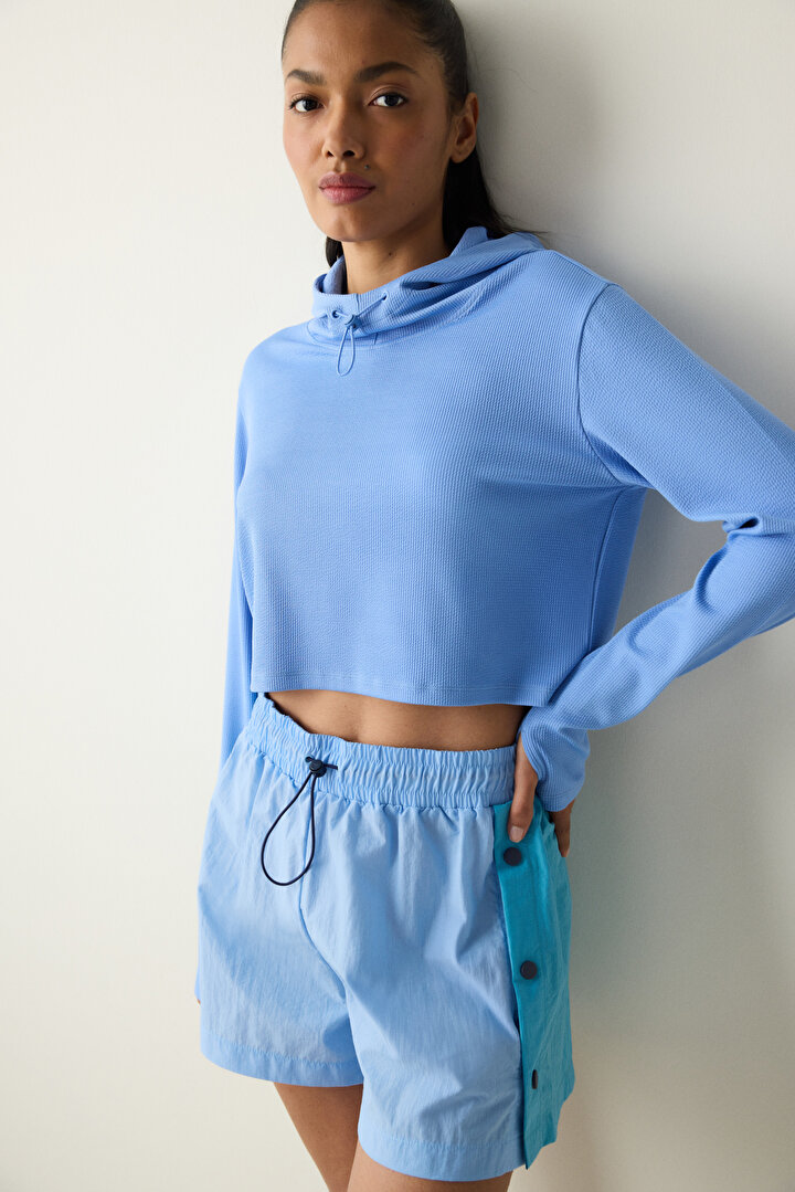 Hooded Light Blue Top - 2