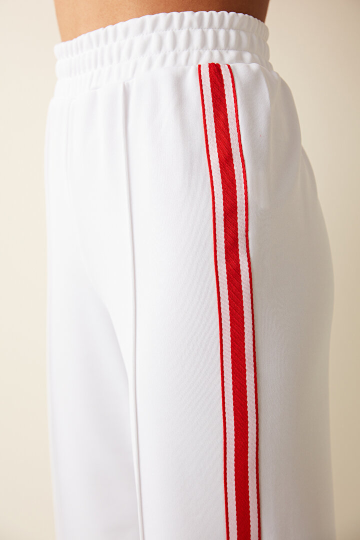 【SATIIIZ】Poen Stripe Curved Pants Poen Stripe Curved Pants - satiiiz