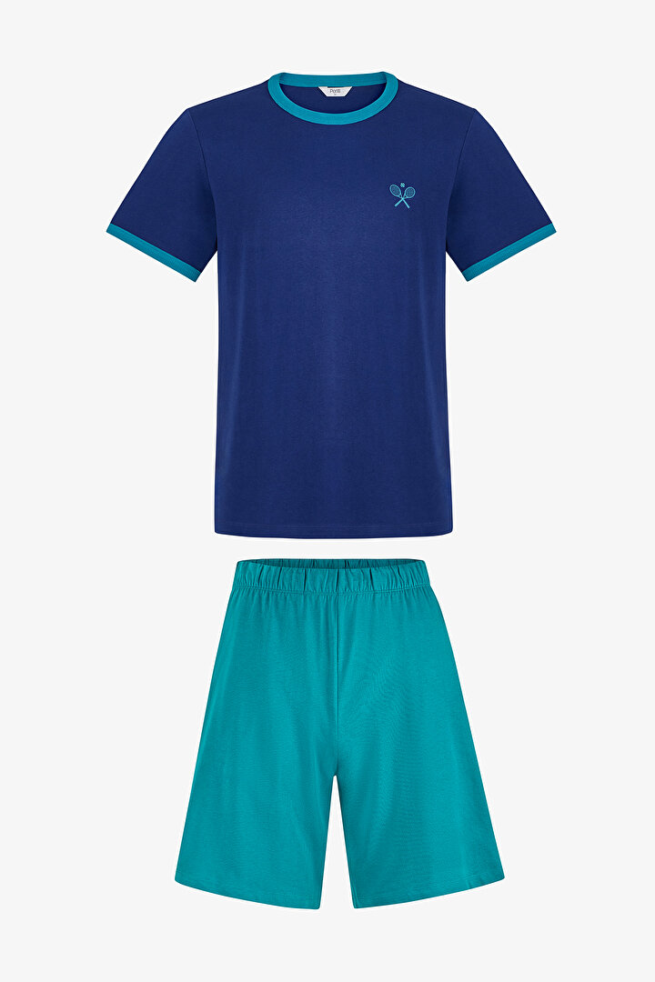 Erkek Renkli Retro Ace Pijama Takımı - 1