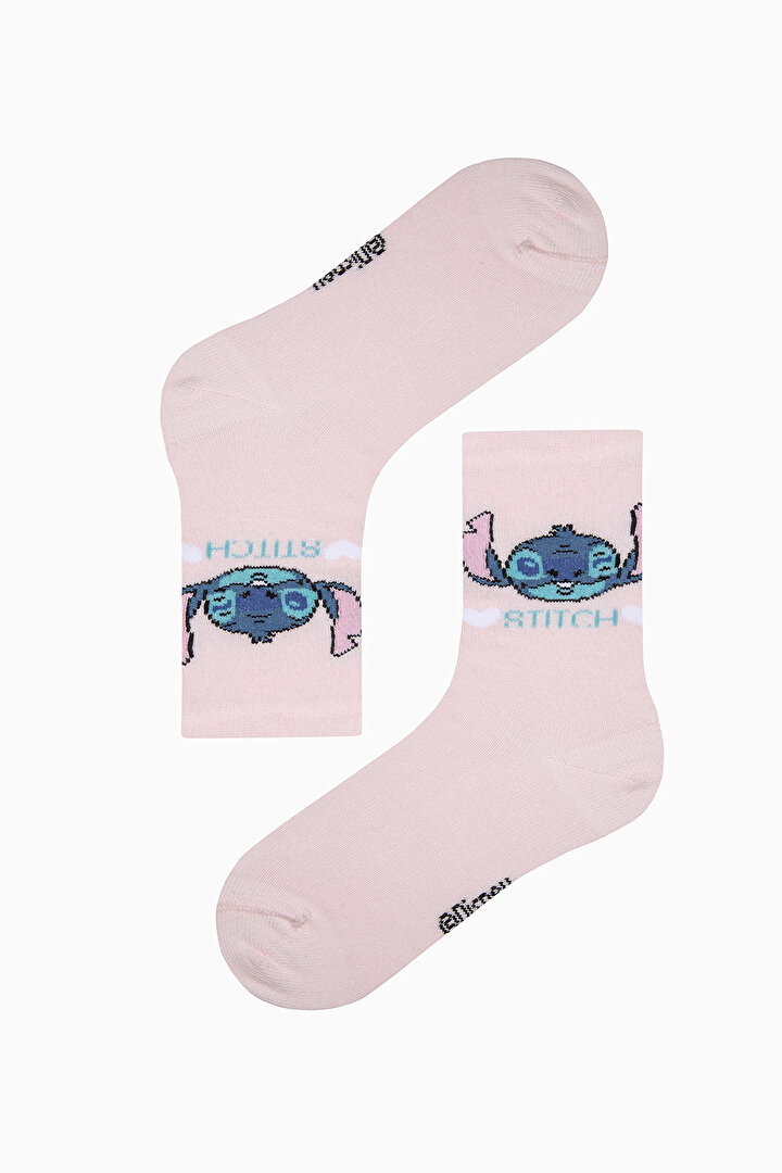 Girls Stitch Multi Colour 2in1 Socket Socks - Stitch Collection - 3