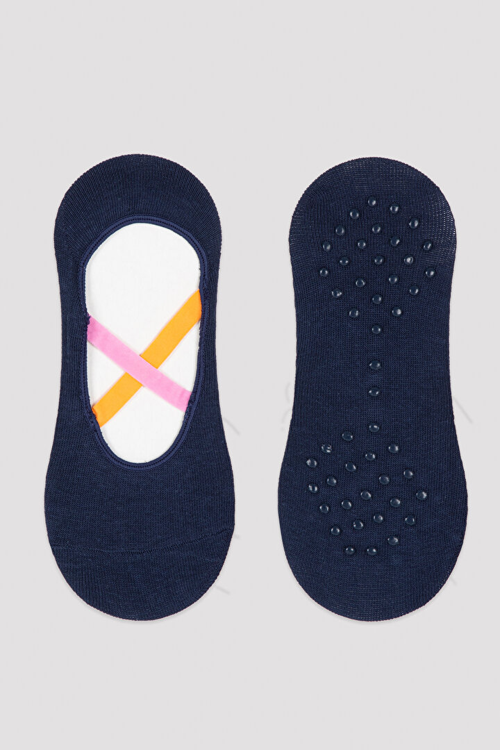 Bu4U Logo Denim Çarpraz Bant Suba Çorap - 1