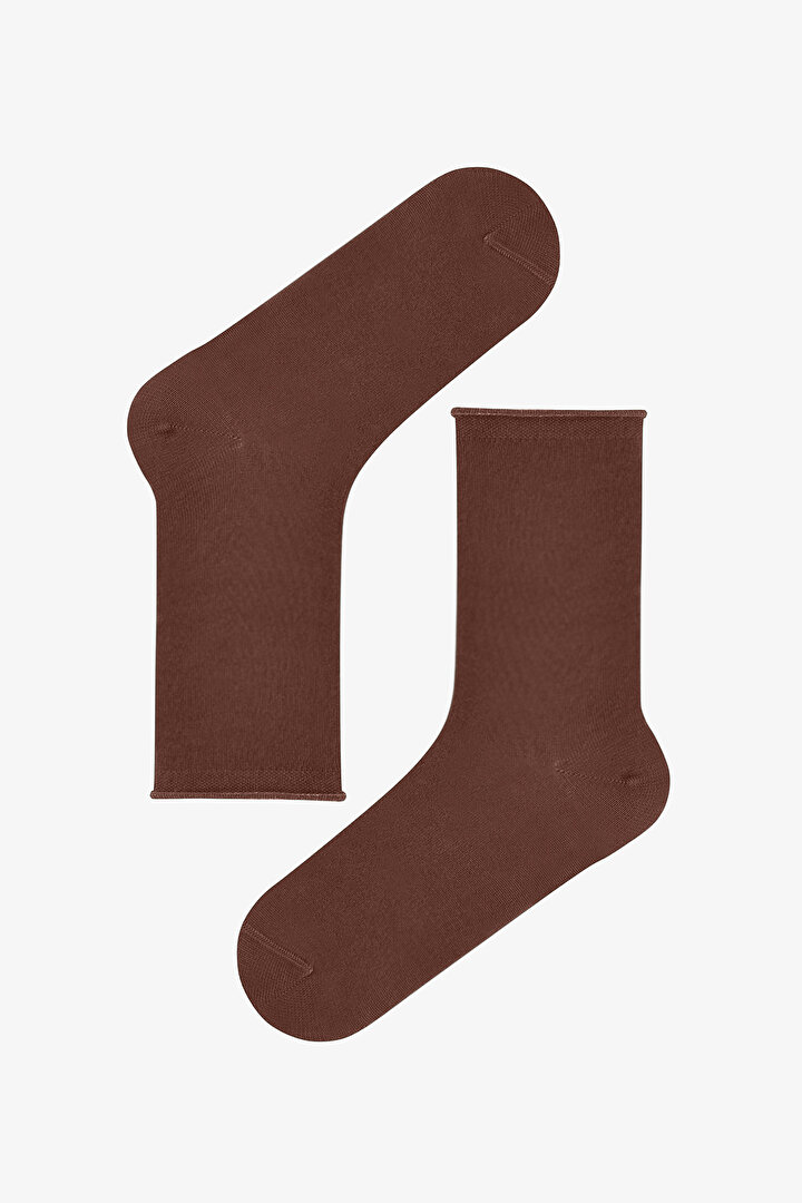 Rahat Bilek Lastikli Burun Dikişsiz Bambu Soket Çorap - 1