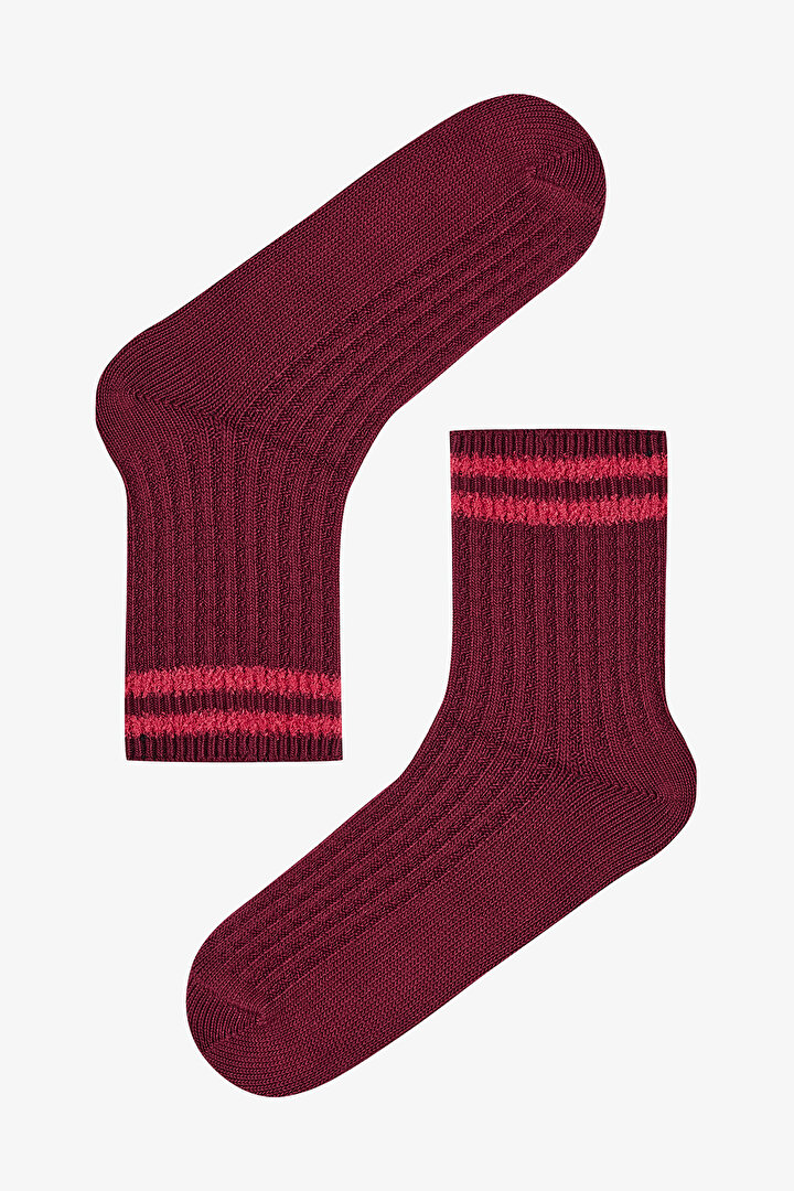 Peluş Ribli Kalın Soket Çorap - 1