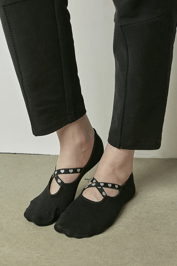Siyah Hearth Crossbant Suba Çorap - 1