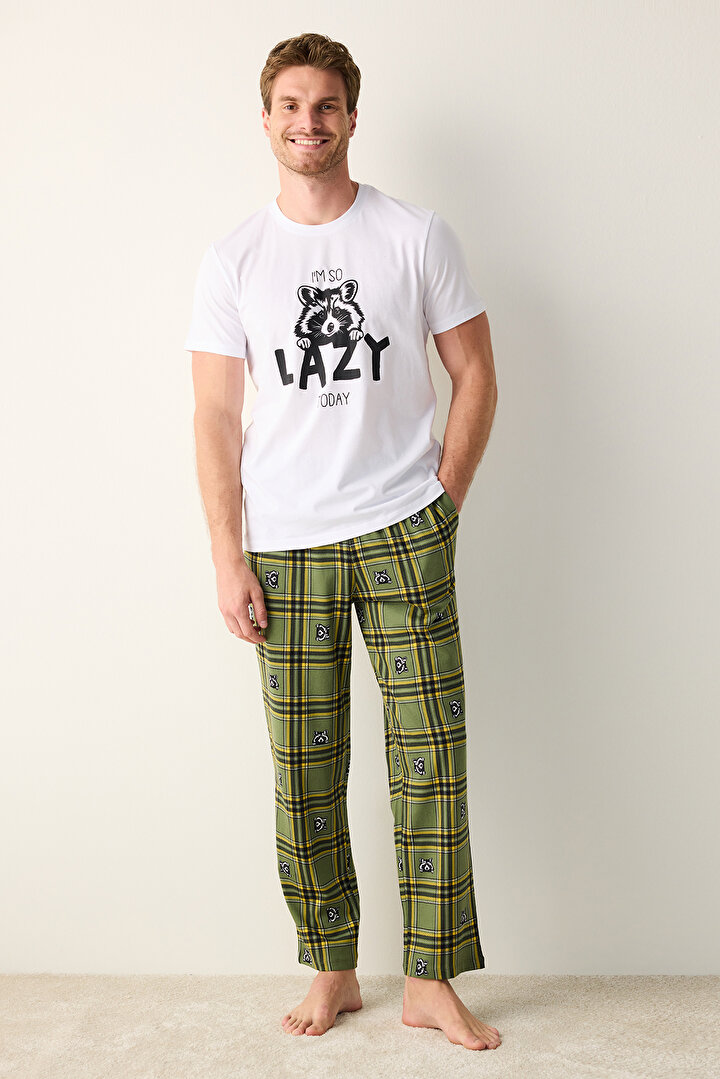 Lazy Multi Colour Pant PJ Set - 2