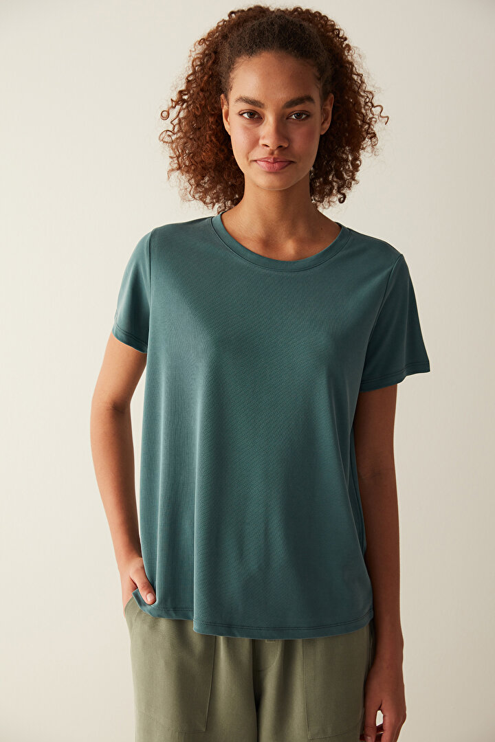 Modal Green T-Shirt - 1