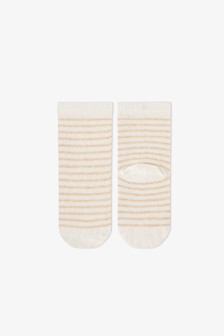 Girls' Capy Neutrals Animal Print Cotton 4 Pack Ankle Socks - 2