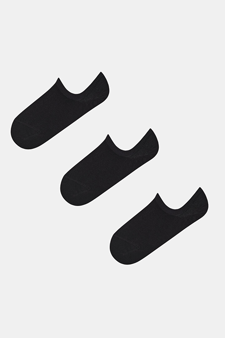 Black Super Fit 3-Pack No-Show Socks - 1
