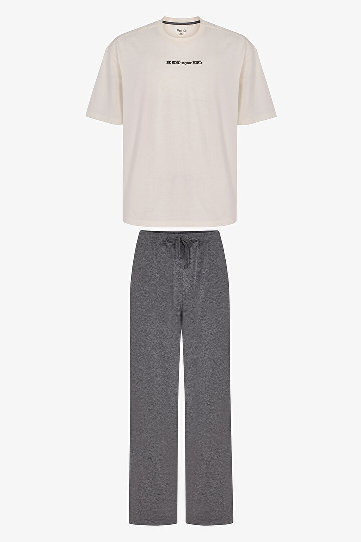 Modern Stone Men's Pajama Set with Pants - 1