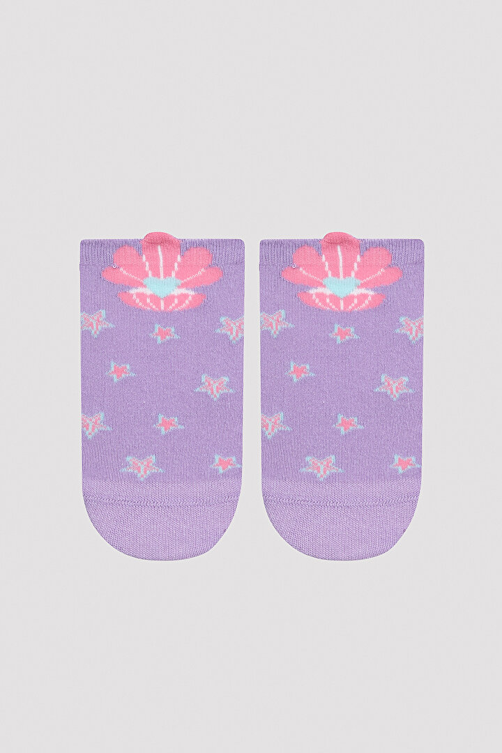 Kız Çocuk Sea Shell Açık Pembe 3lü Patik Çorap - 3