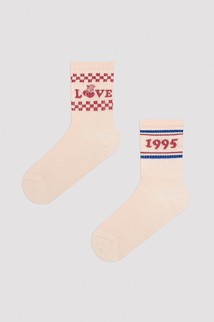 Love 1995 Pembe 2li Soket Çorap - 1