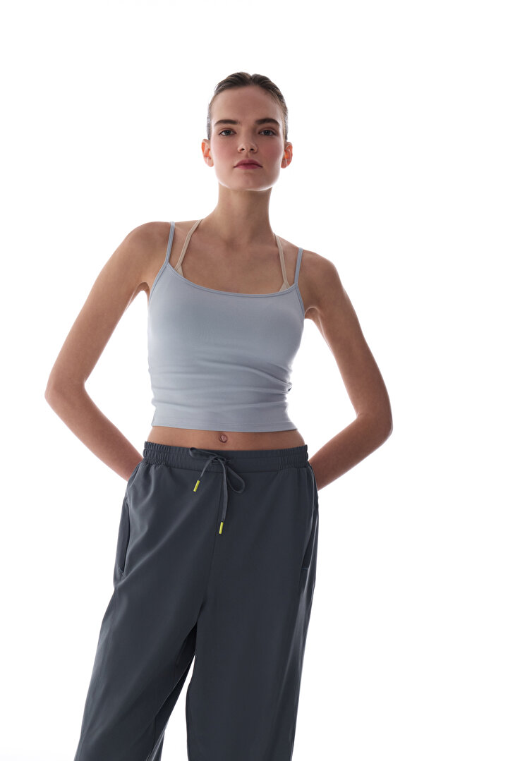 Gray Layered Active Top - 2