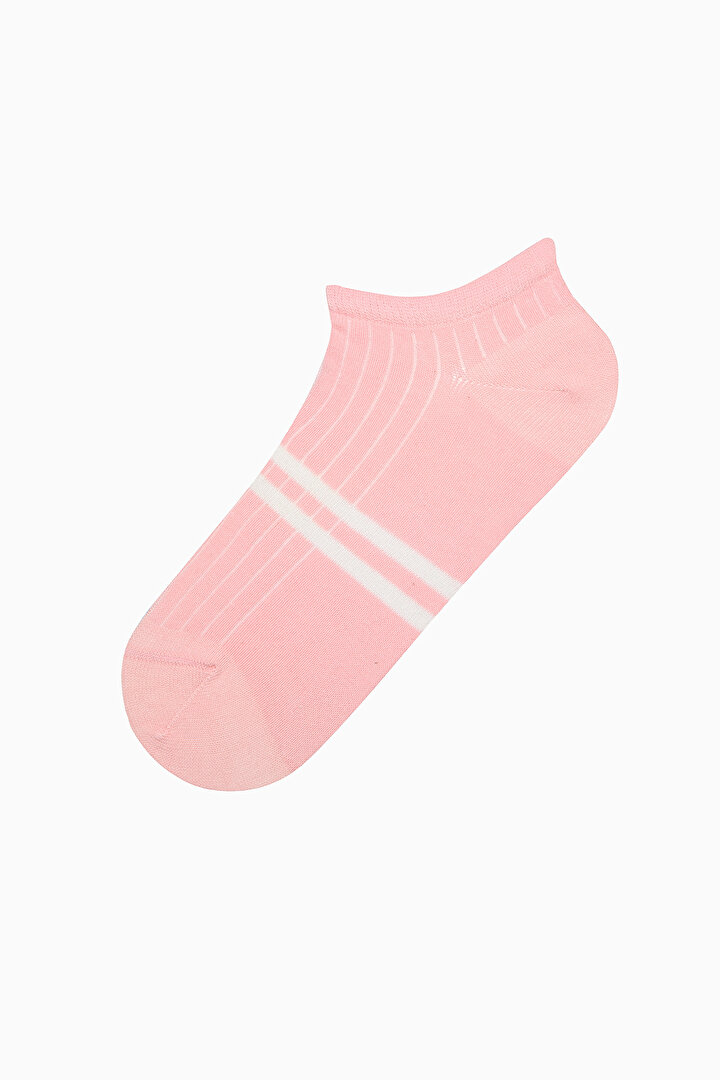 Ribbed Stripe Pink Blue 5in1 Liner Socks - 2