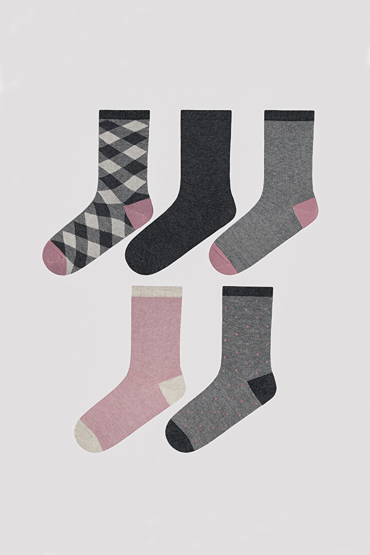 Diomand Pink Dot 5in1 Socket Socks - 1