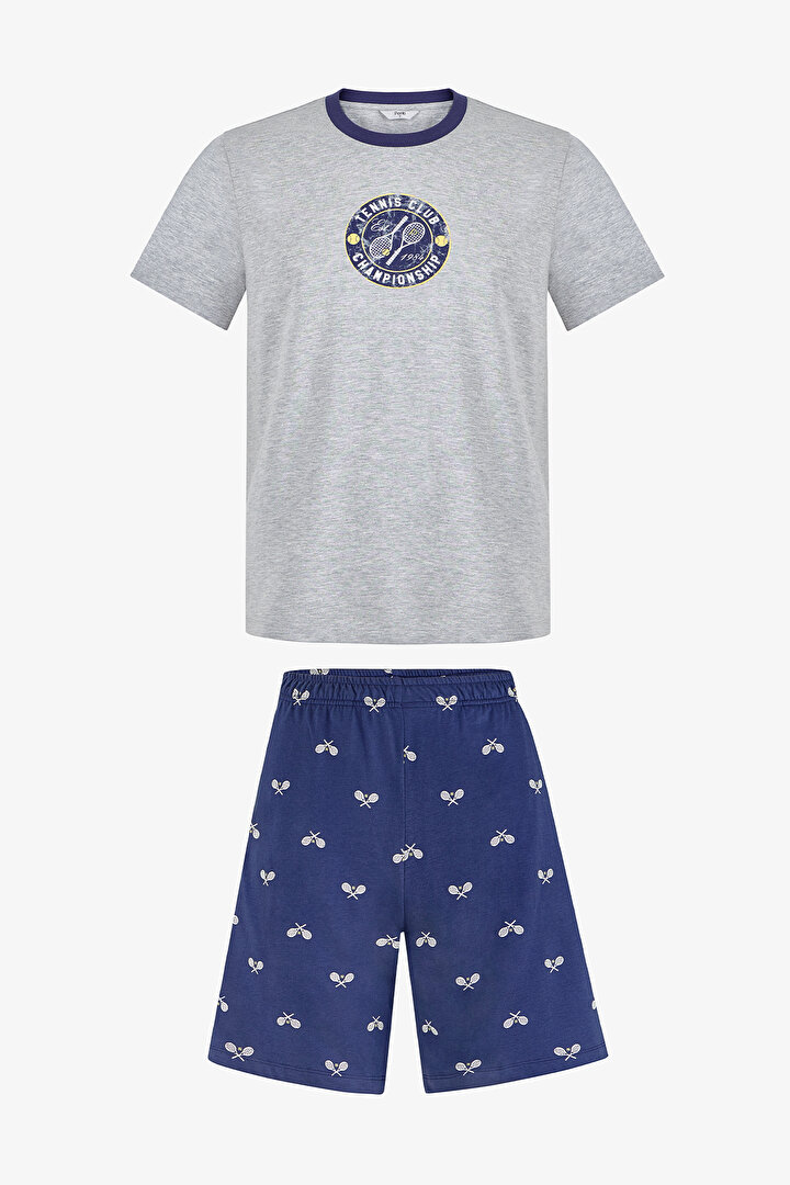 Man Colorful Boardwalk Track Pajama Set - 1