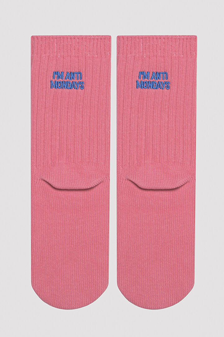 Anti Monday Pembe Soket Çorap - 1