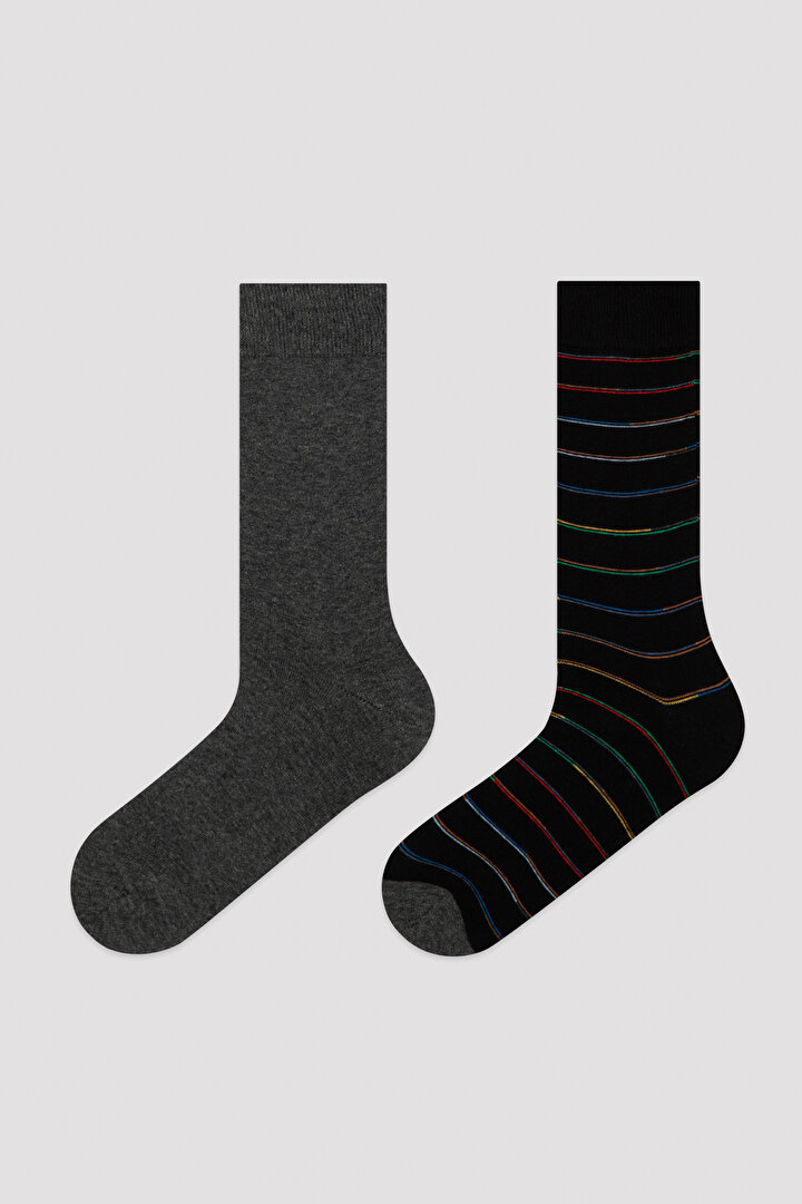 EDark Colour Socks 2In1 - 1