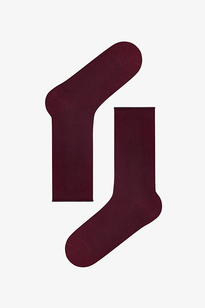 Bordo High Comfort Soket Çorap - 1