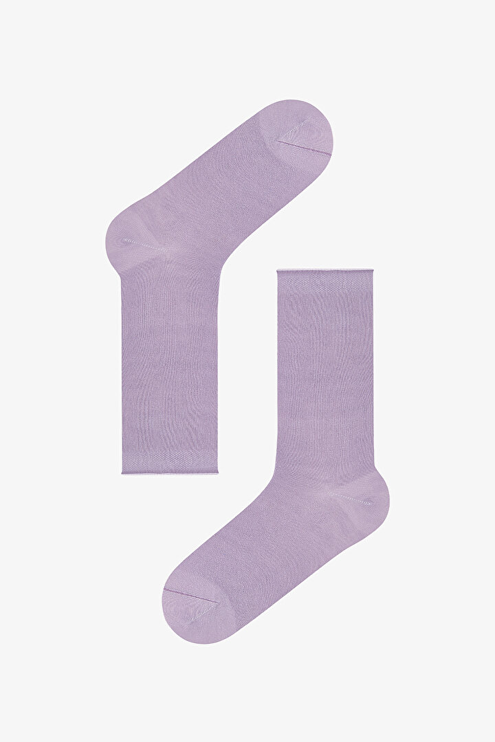 Lila - Mor High Comfort Soket Çorap - 1