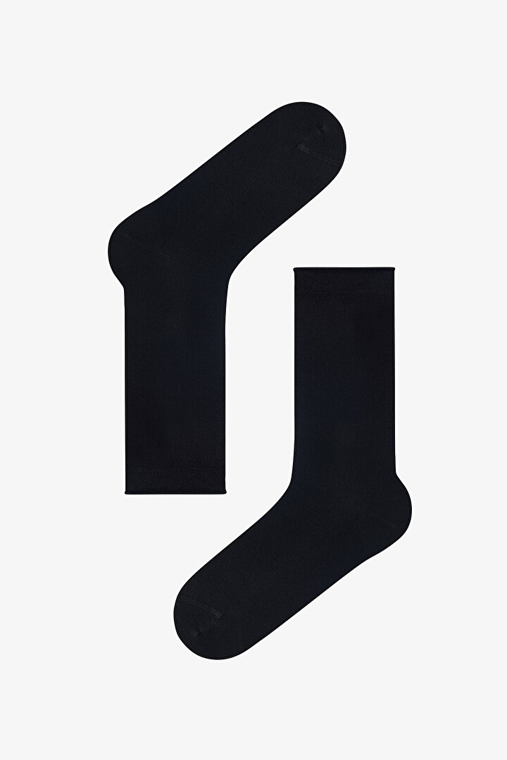 Siyah High Comfort Soket Çorap - 1