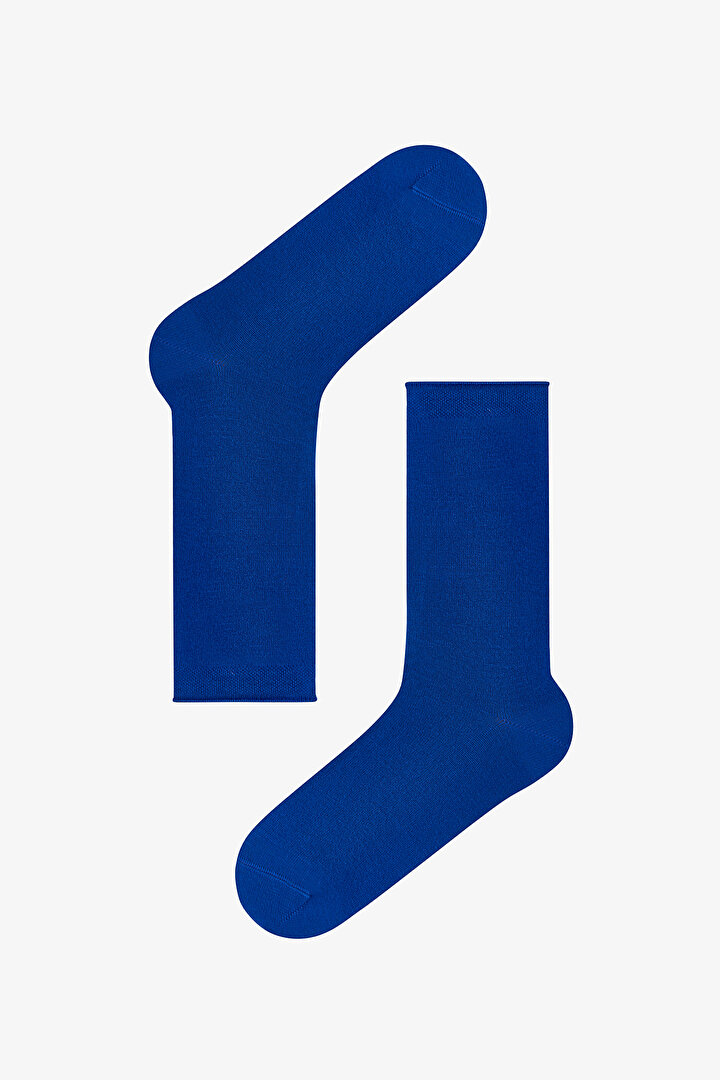 Saks Mavi High Comfort Soket Çorap - 1