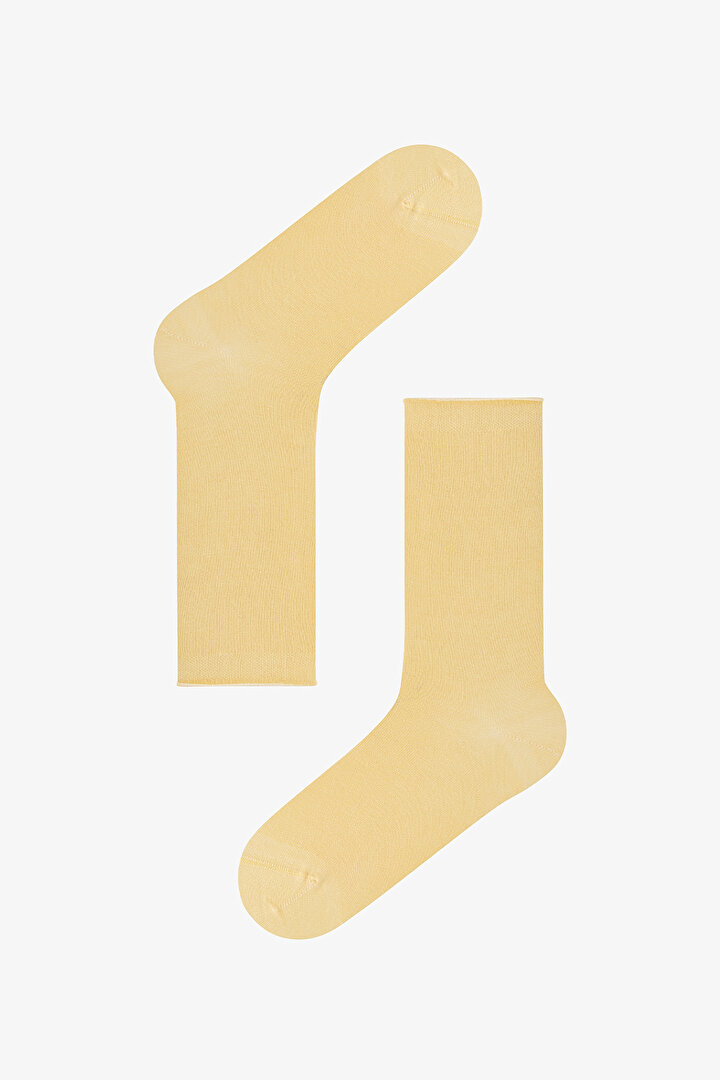 Sarı High Comfort Soket Çorap - 1