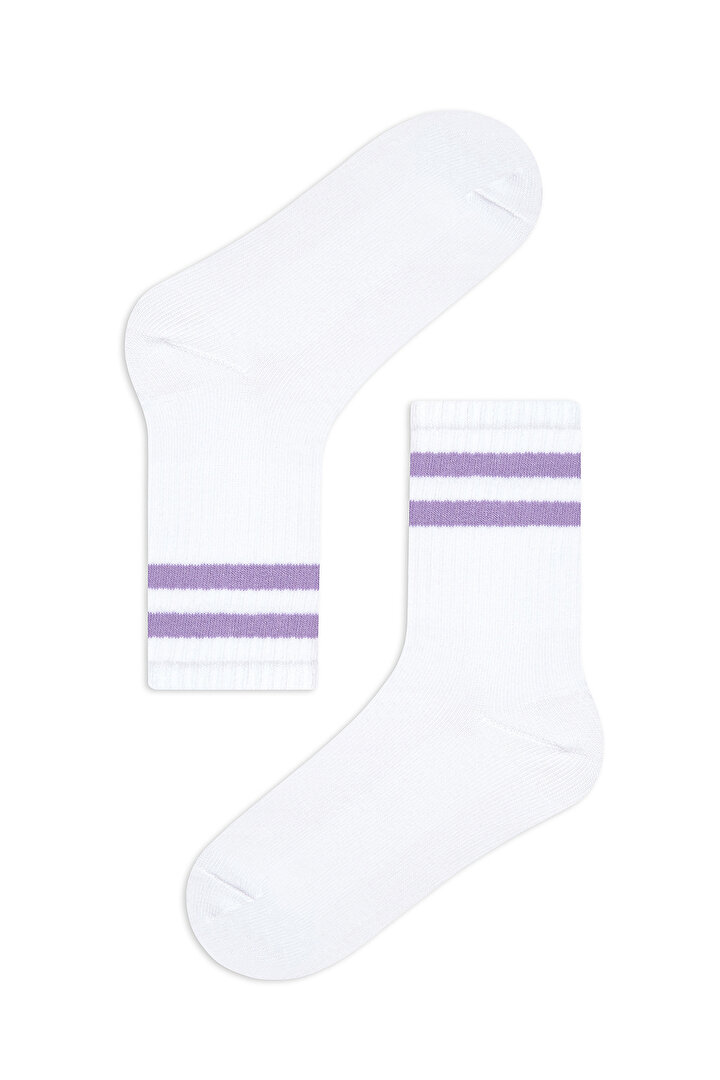 Girls Soft Line 3in1 Tennis Socket Socks - 2