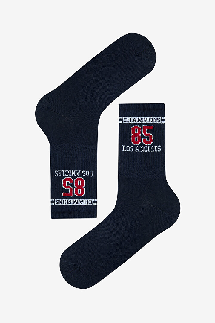 Erkek Los Angeles Lacivert Soket Çorap - 1