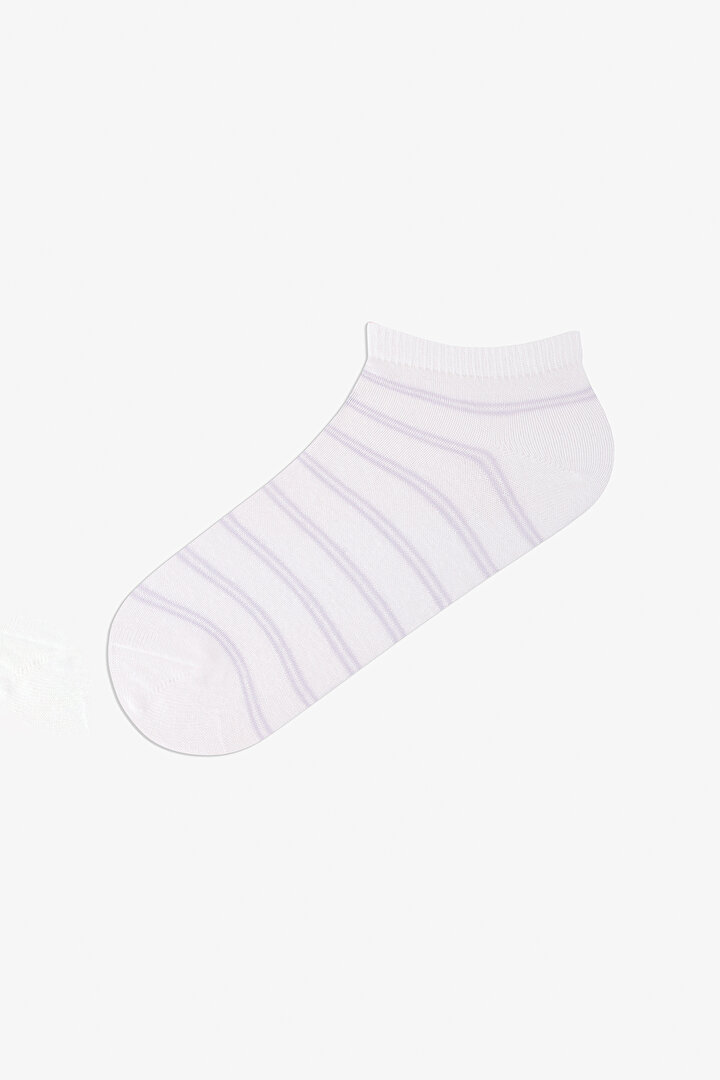 5 Çift Pamuklu Yıldız Desenli Patik Çorap - 2