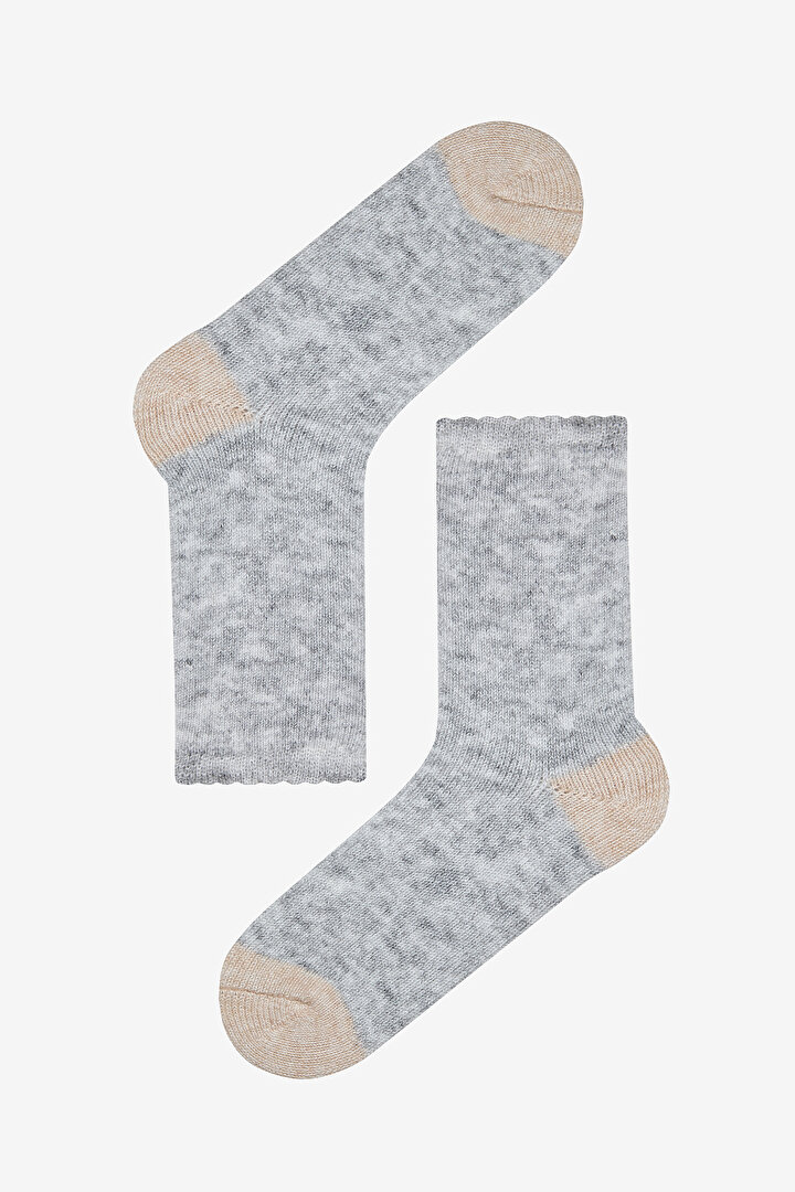 Warm Big Dot Beige 2in1 Socket Socks - 2