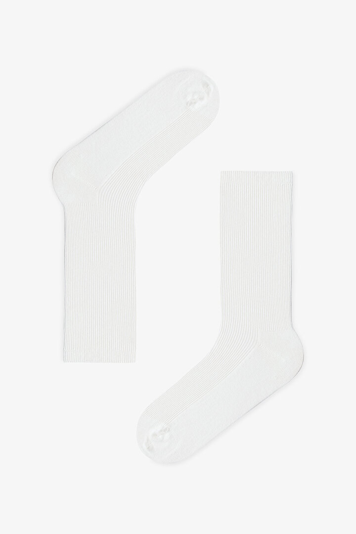 5 Çift Pamuklu Ribli Renkli Soket Çorap - 2
