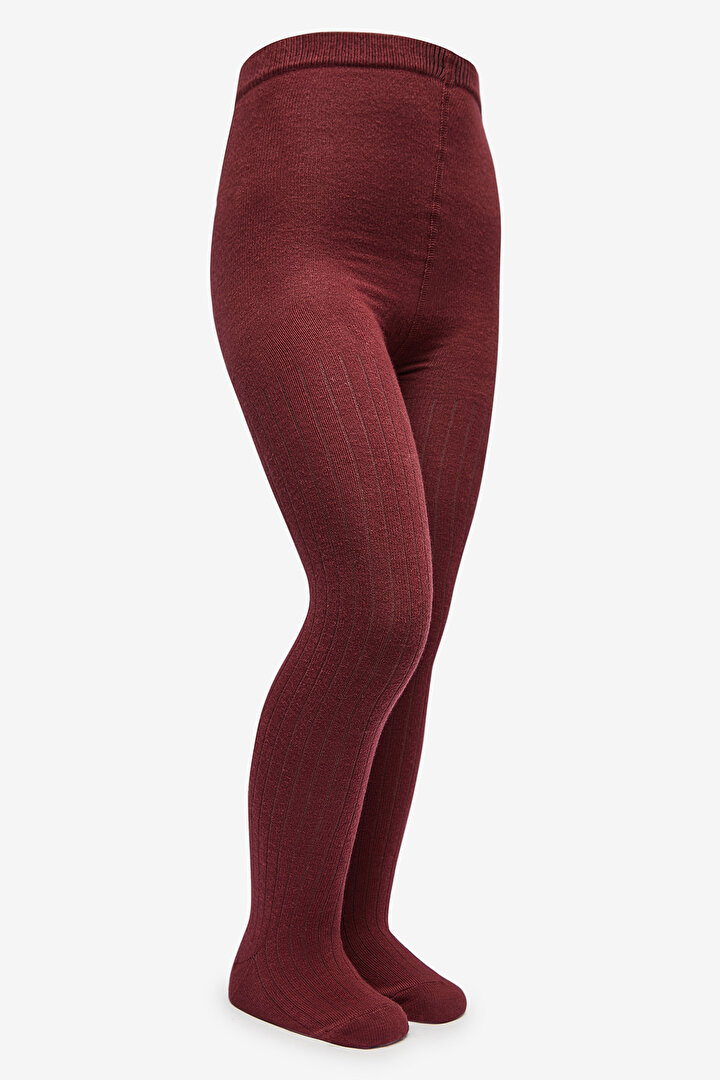 Pretty Rib Burgundy 2in1 Tights - 2