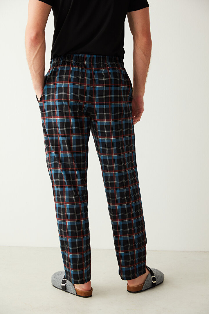 Çok Renkli Erkek Kareli 2li Pantolon Pijama Altı - 2