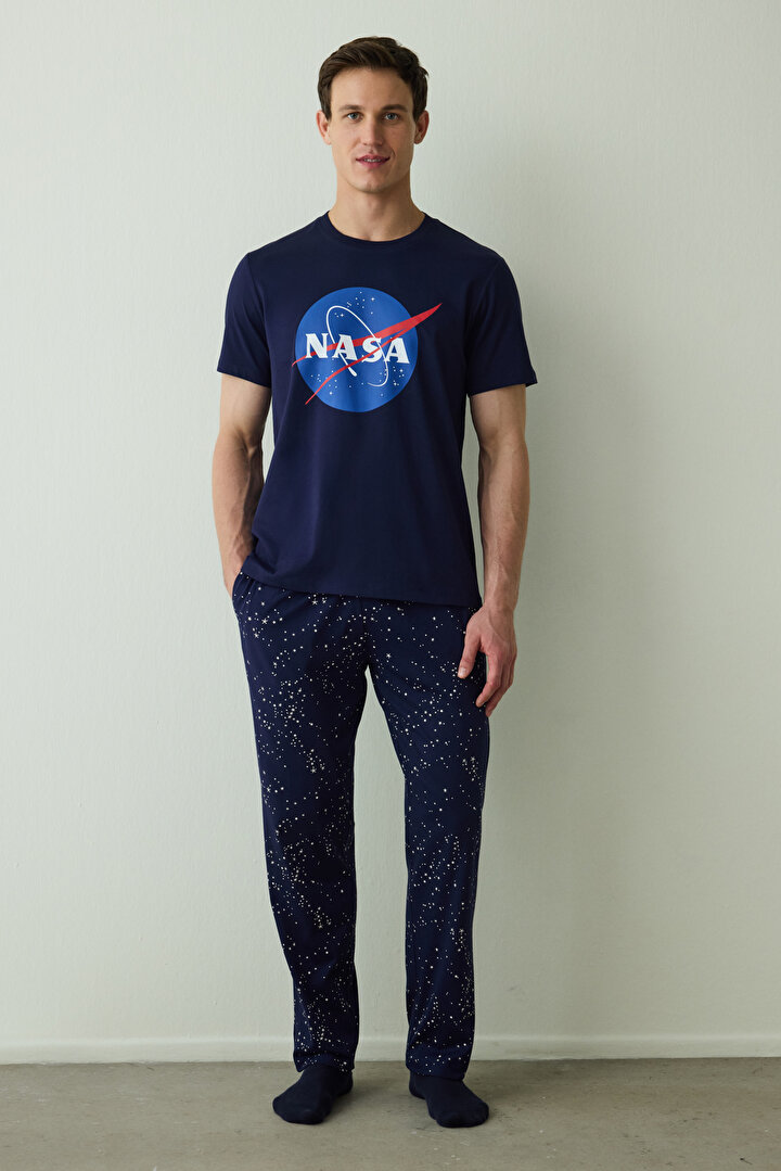 Erkek Space Desenli Pijama Takımı - 1