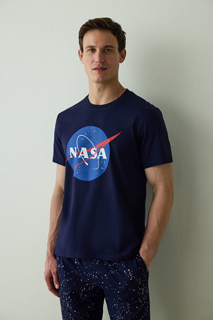Erkek Space Desenli Pijama Takımı - 2