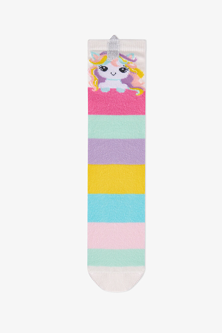 Kız Çocuk Marsmelov Unicorn Fantasy Pamuklu Pantolon Çorap - 2