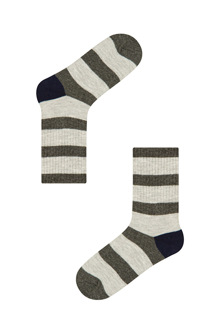 Erkek Çocuk Thick Stripe 3lü Soket Çorap - 2